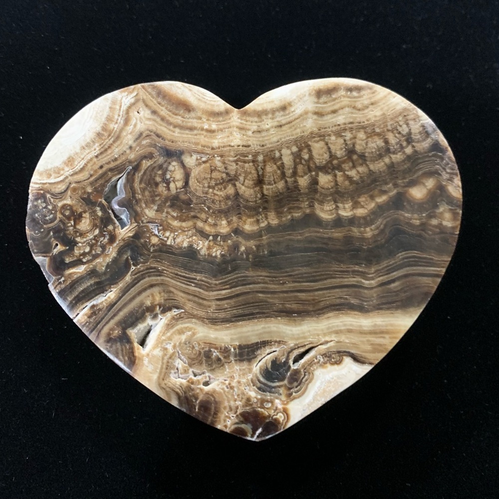 Chocolate Calcite Heart dish
